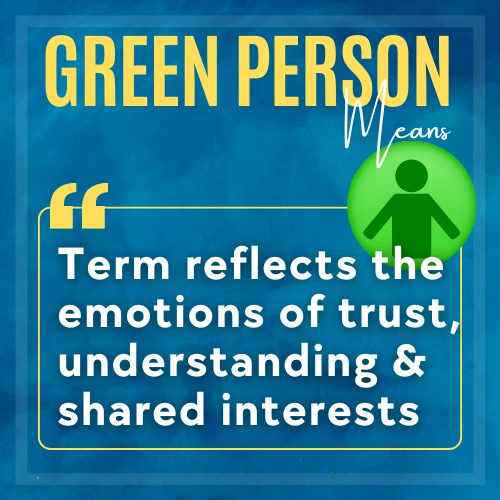 The meaning of term Green person is mentioned