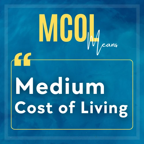 MCOL stands for Medium Cost of Living mentioned in a picture