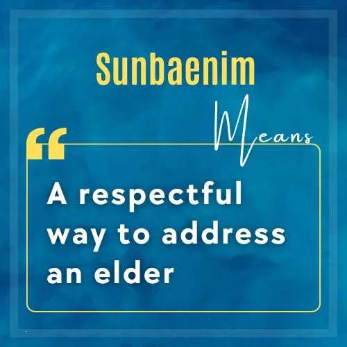 Image for Sunbaenim Meaning