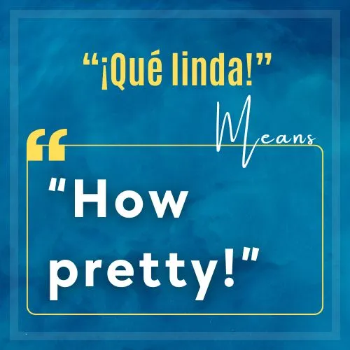 Image for “¡Qué linda!” Meaning