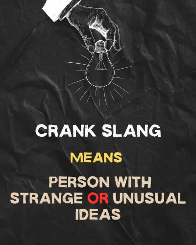 Crank slang meaning