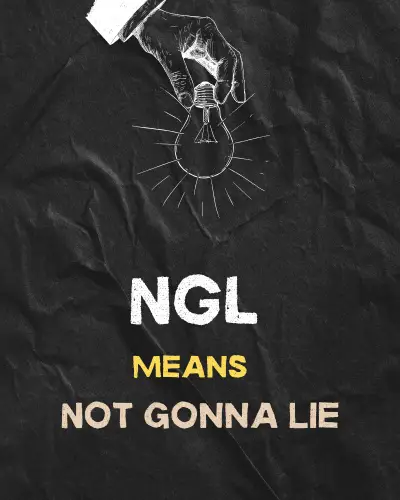 NGL mean" Not Gonna Lie"