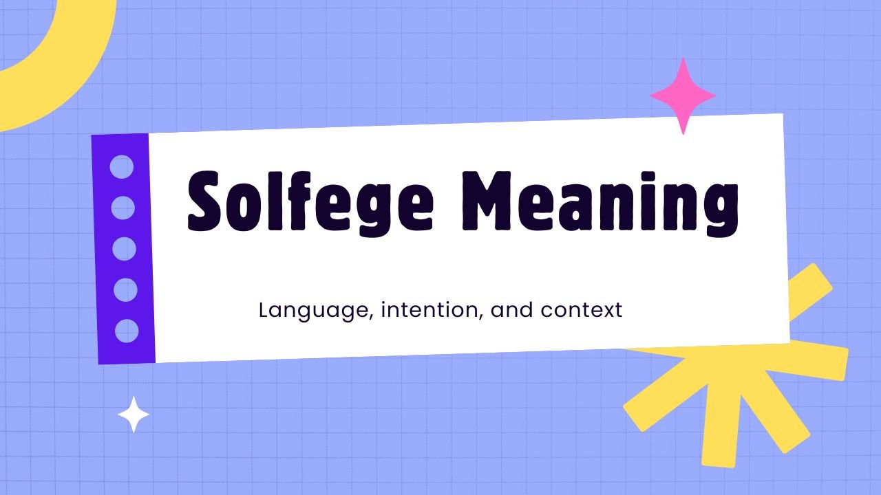 Solfege Meaning