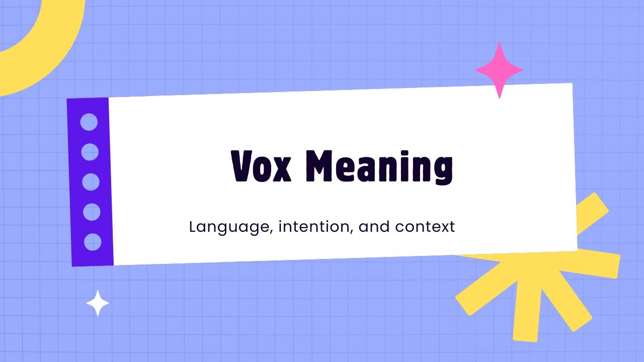 Vox Meaning