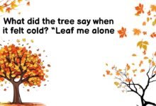 What did the tree say when it felt cold? “Leaf me alone
